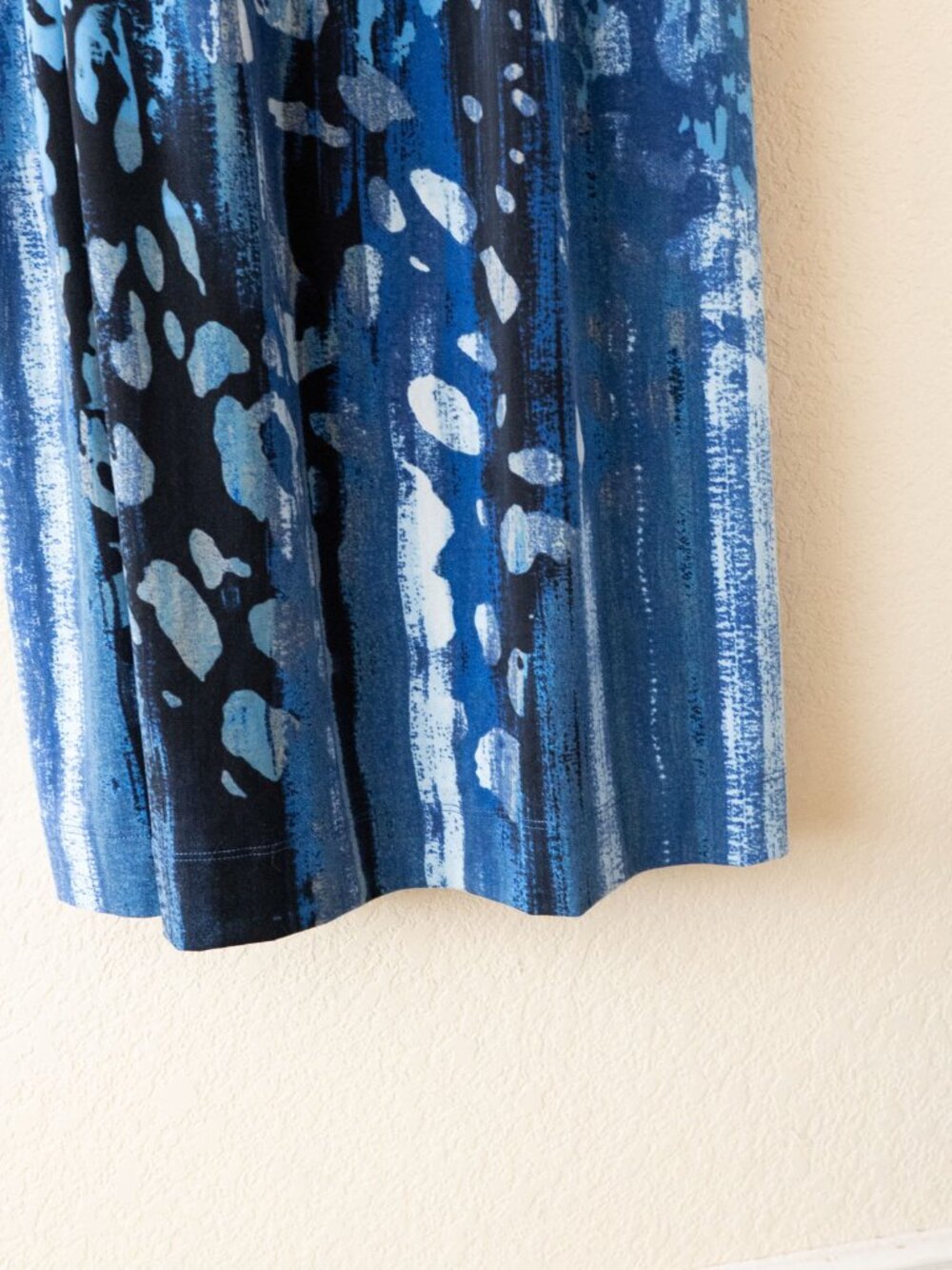 Soma Flounce Bandeau Maxi Dress Womens XL Waterfall Blue Abstract Strapless - Picture 8 of 13